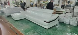 【大厂仿真皮沙发】实木框架，高回弹海绵45密度。全新包装，质量非常好，3.6米右贵妃 - 杭州28生活网 hz.28life.com